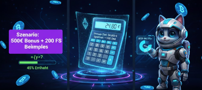 Robocat Casino Willkommensbonus 3000 USDT Krypto Mascot